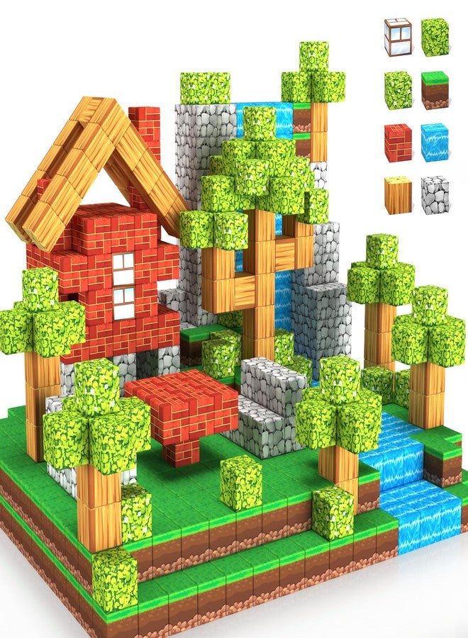 Wanplay Magnetic Blocks Toys,3D Magnetic Building Toys Blocks Game Set,100PCS Construction Toys for Kids Ages 3+,STEM Sensory Educational Stacking Magnet Blocks, Christmas Birthday Gifts for Boys Girls - Image 1